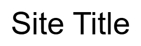 Rendered output: a large, centered heading reading "Site Title"